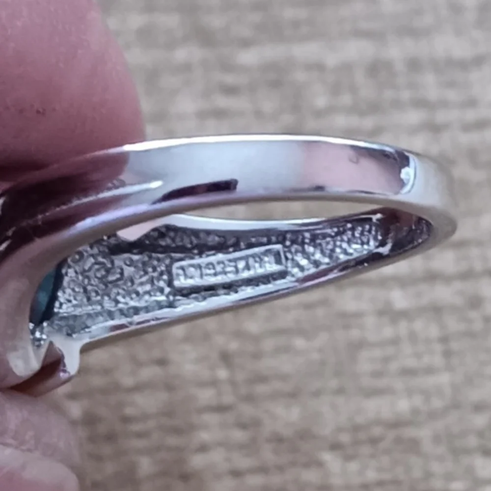 Synthetic Blue Silver Ring